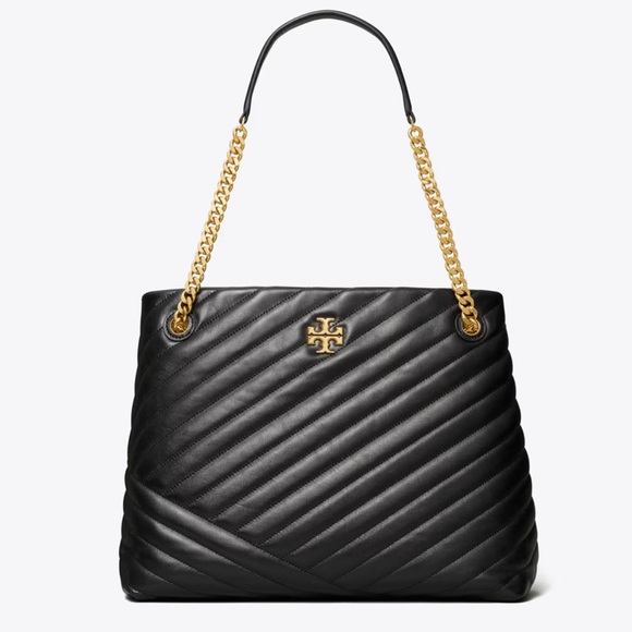 Tory Burch Kira Chevron Tote - Black - Picture 2 of 15